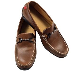 FootJoy Bit Loafer Mens 8 Brown Good Leather Slip On Moc Toe 79018